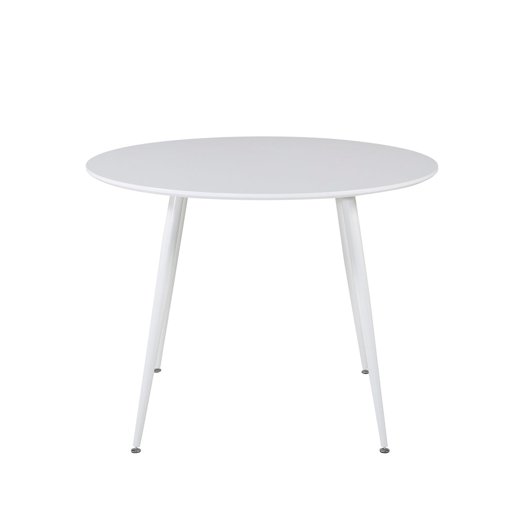 VENTURE DESIGN Plaza spisebord hvid MDF og hvid metal Ø100