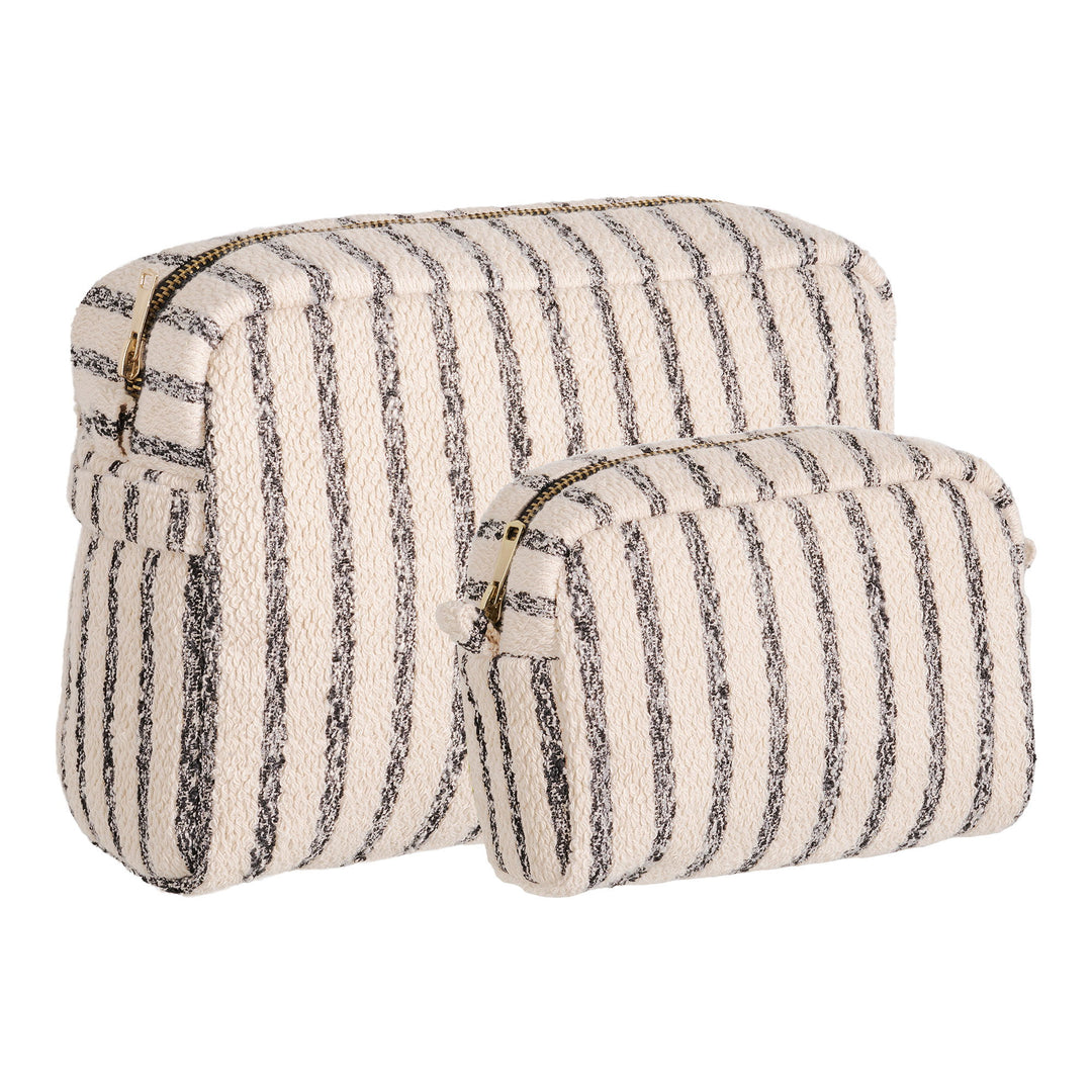 HOUSE NORDIC Nador toilettaske sand mix polyester sæt af 2