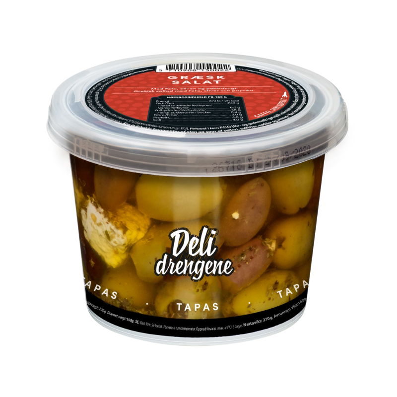 Produktbillede af Græsk Salat 270g 160g Drænet på tilbud i premium kvalitet