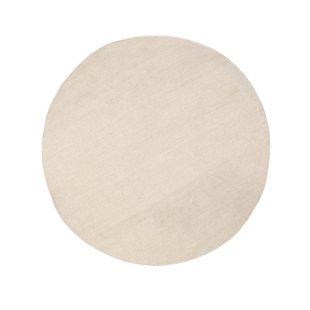 VENTURE DESIGN Jaipur gulvtæppe beige uld og bomuld Ø200