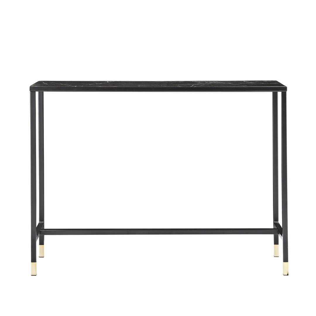 VENTURE DESIGN Dipp sidebord sort glas og metal 100x30