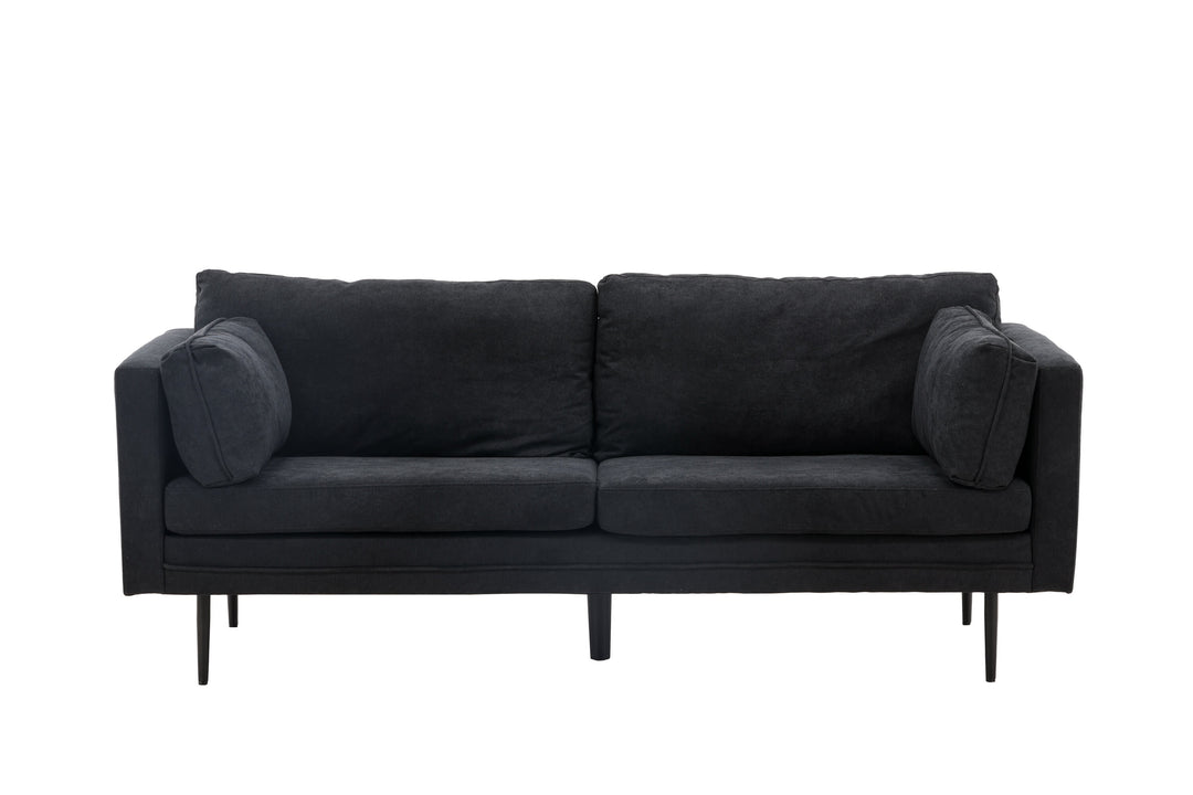 VENTURE DESIGN Boom sofa sort stof/linned og sort stål