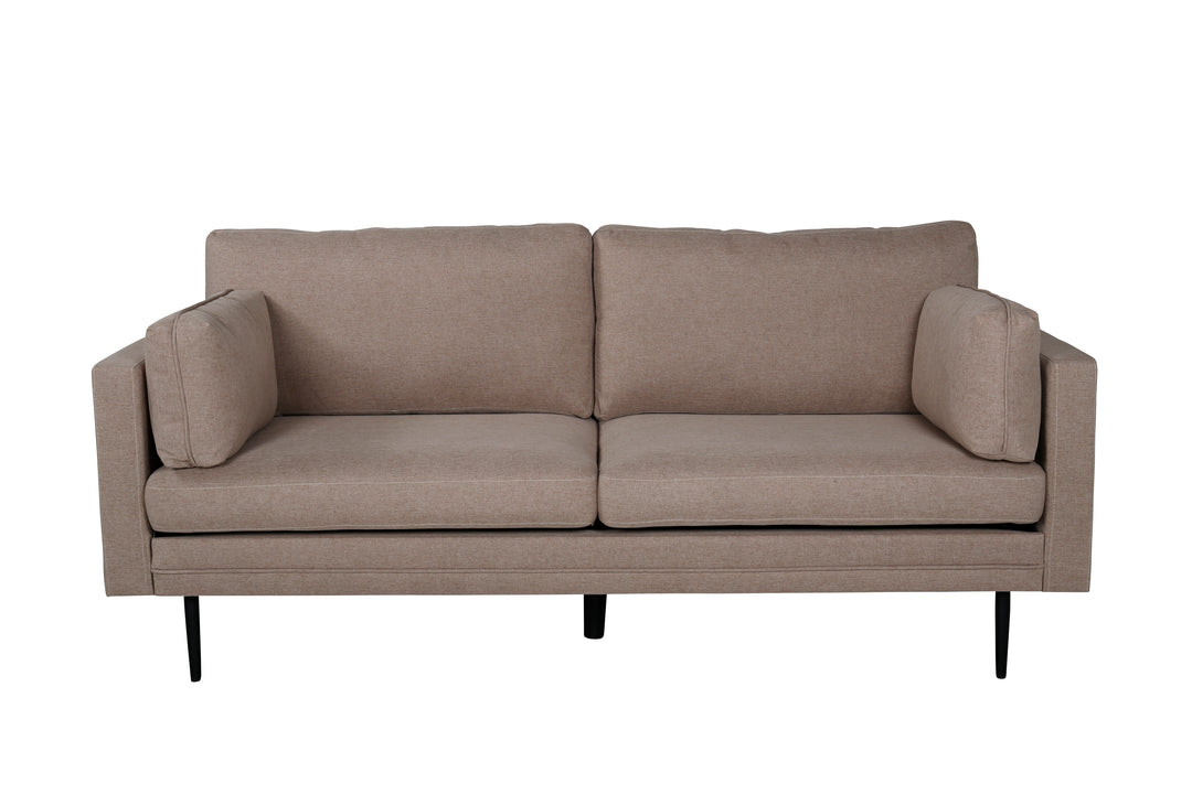 Produktbillede af VENTURE DESIGN Boom 3 pers. sofa brun polyester og sort stål i premium kvalitet