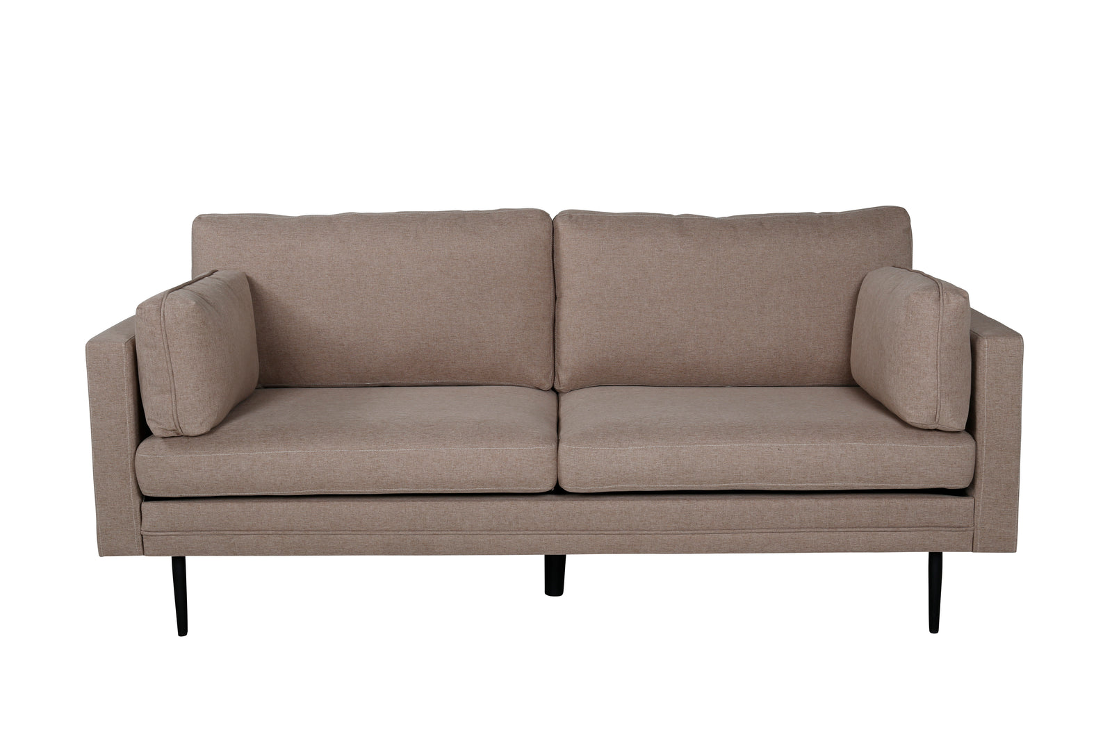 Produktbillede af VENTURE DESIGN Boom 3 pers. sofa brun polyester og sort stål i premium kvalitet