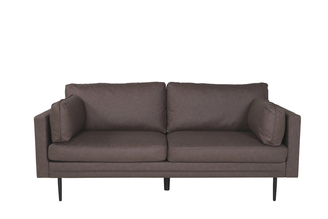 Produktbillede af VENTURE DESIGN Boom 3 pers. sofa brun mikrofiber og sort stål i premium kvalitet