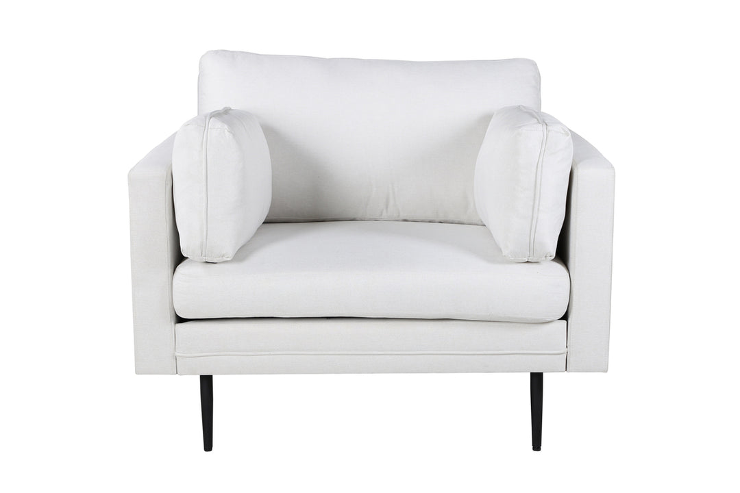 Produktbillede af VENTURE DESIGN Boom lænestol lys beige polyester og sort stål i premium kvalitet