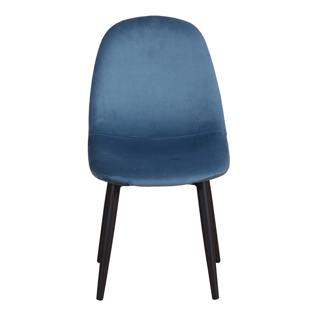 VENTURE DESIGN Polar Chair XXS spisebordsstol blå velour og metal