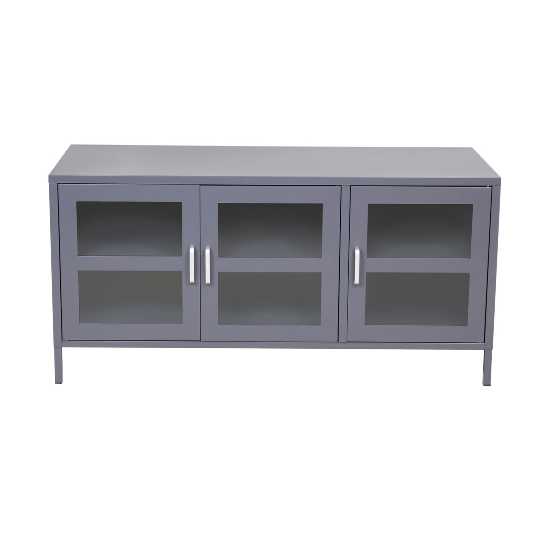 VENTURE DESIGN Acero TV-bord m. 3 låger og 2 hylder lysegrå metal