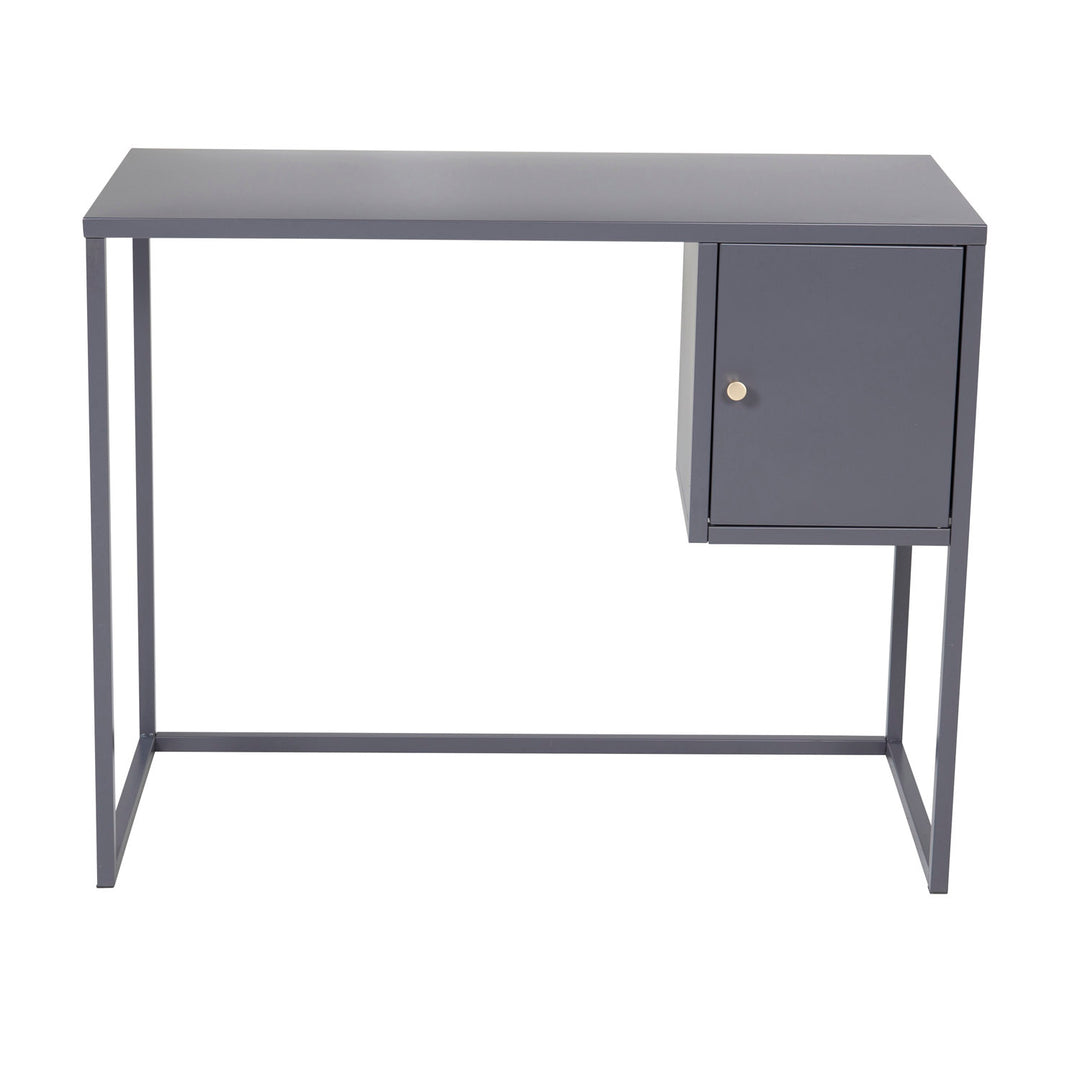 VENTURE DESIGN Bakal skrivebord m. 1 låge lysegrå stol 95x45
