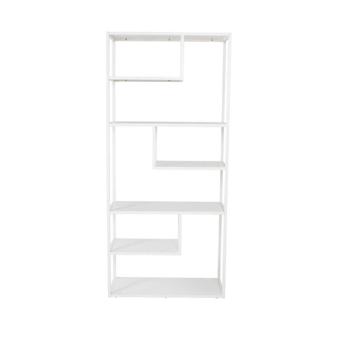 VENTURE DESIGN Staal reol hvid stål H:188cm x85cm x 35cm
