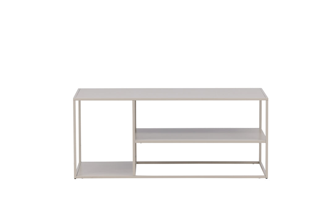 VENTURE DESIGN Staal sofabord m. hylde beige stål 120x50