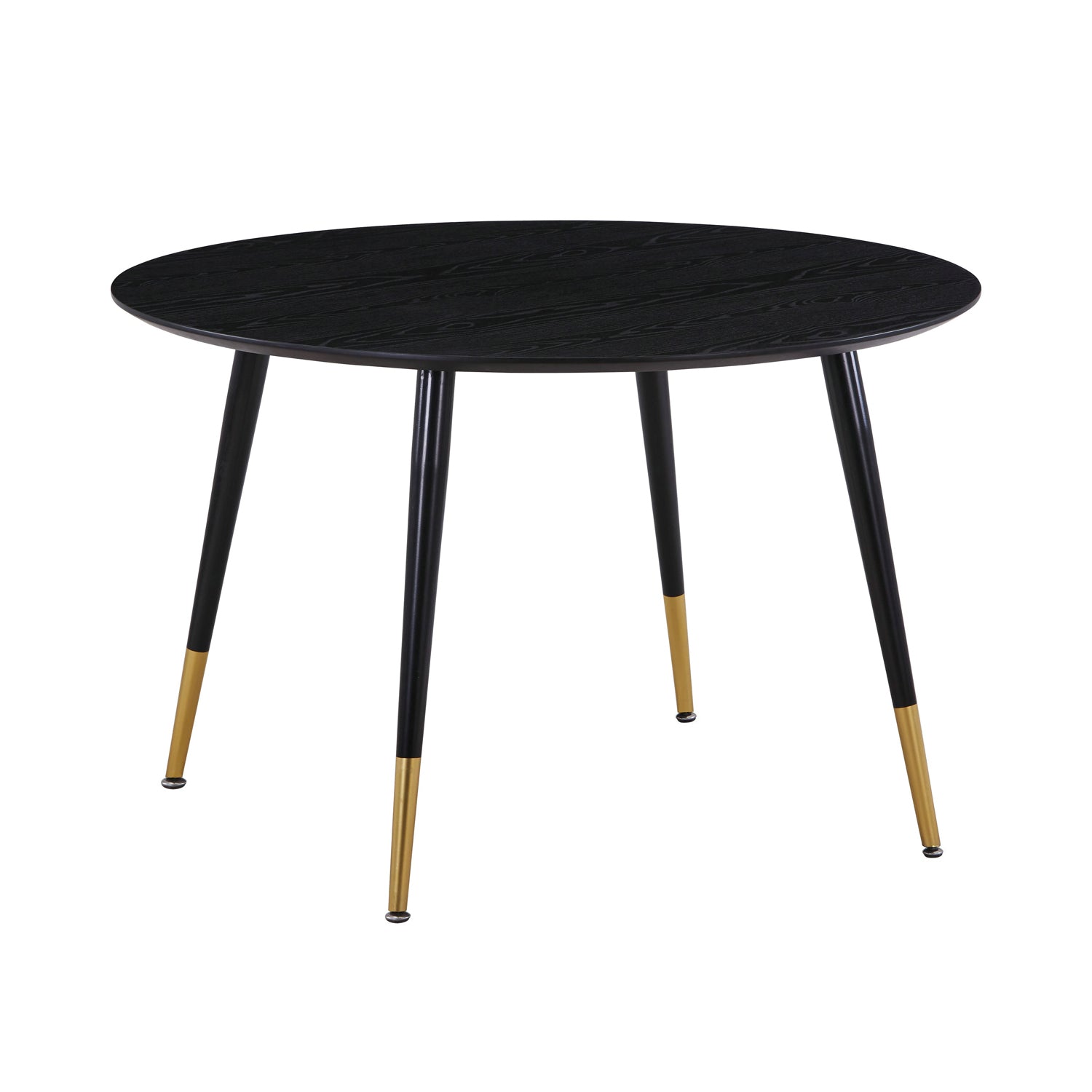 Produktbillede af VENTURE DESIGN Dipp spisebord sort MDF og messing/sort metal Ø115 i premium kvalitet
