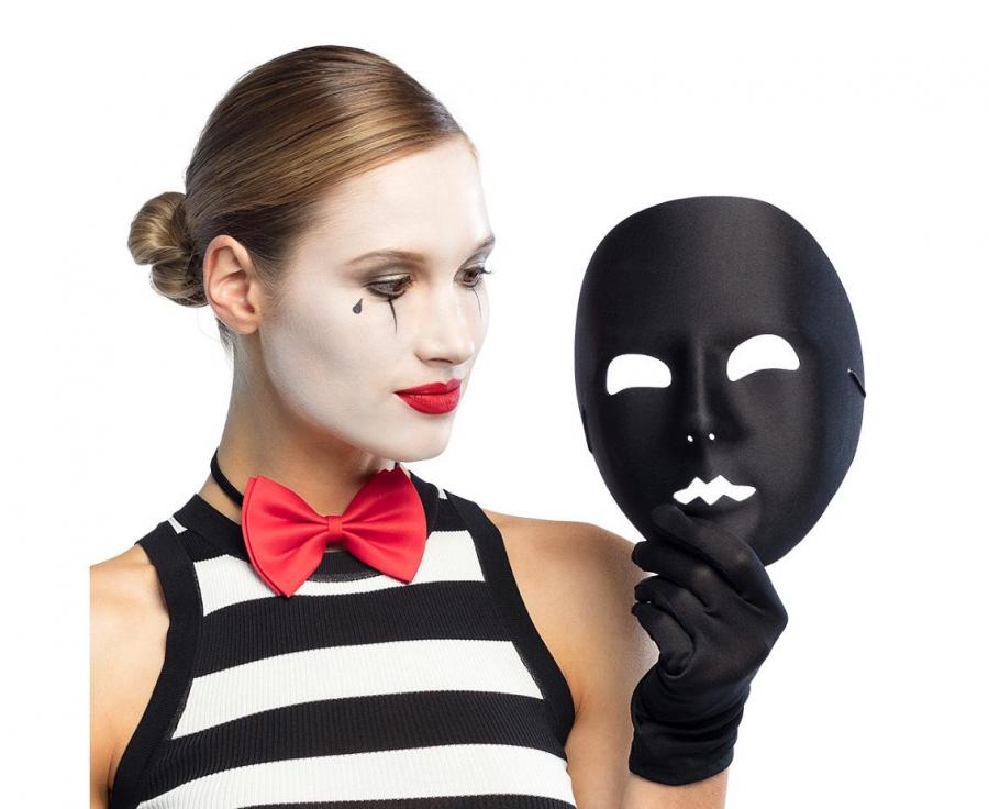 Produktbillede af Ansigtsmaske Mime Sort på tilbud i premium kvalitet