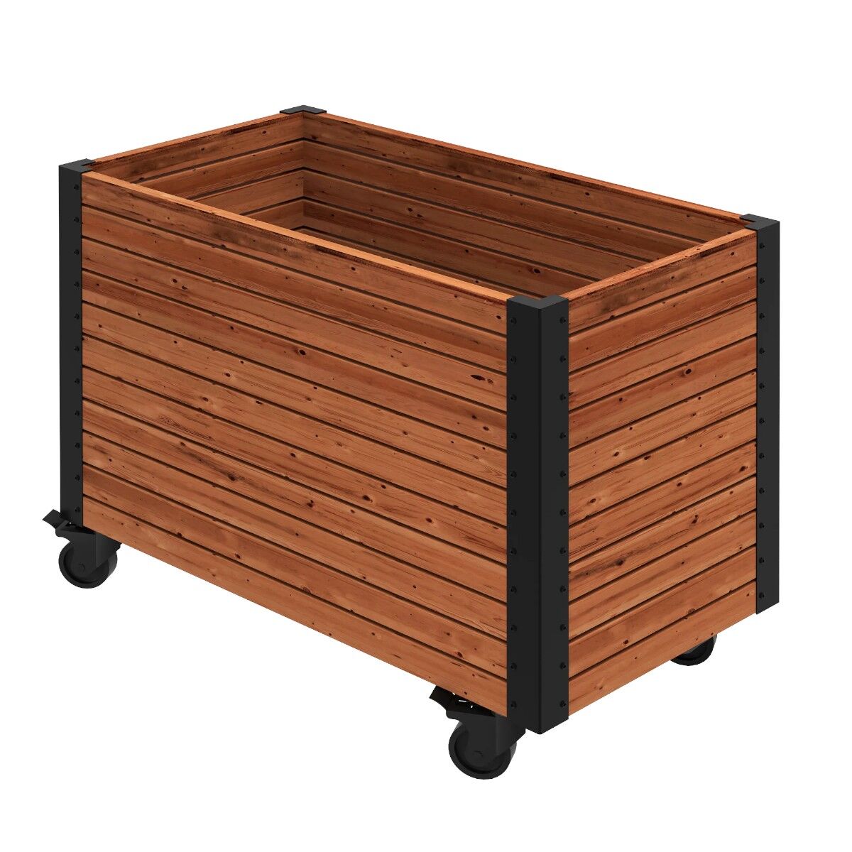 Produktbillede af Cubic Blomsterkasse m/hjul ThermoWood Thermowood på tilbud
