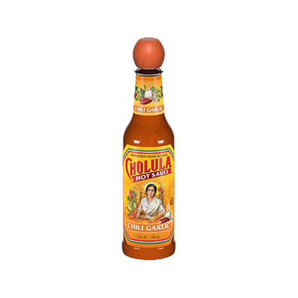 Produktbillede af Cholula Chili & Hvidløg Hot Sauce 150ml Zelected på tilbud i brug