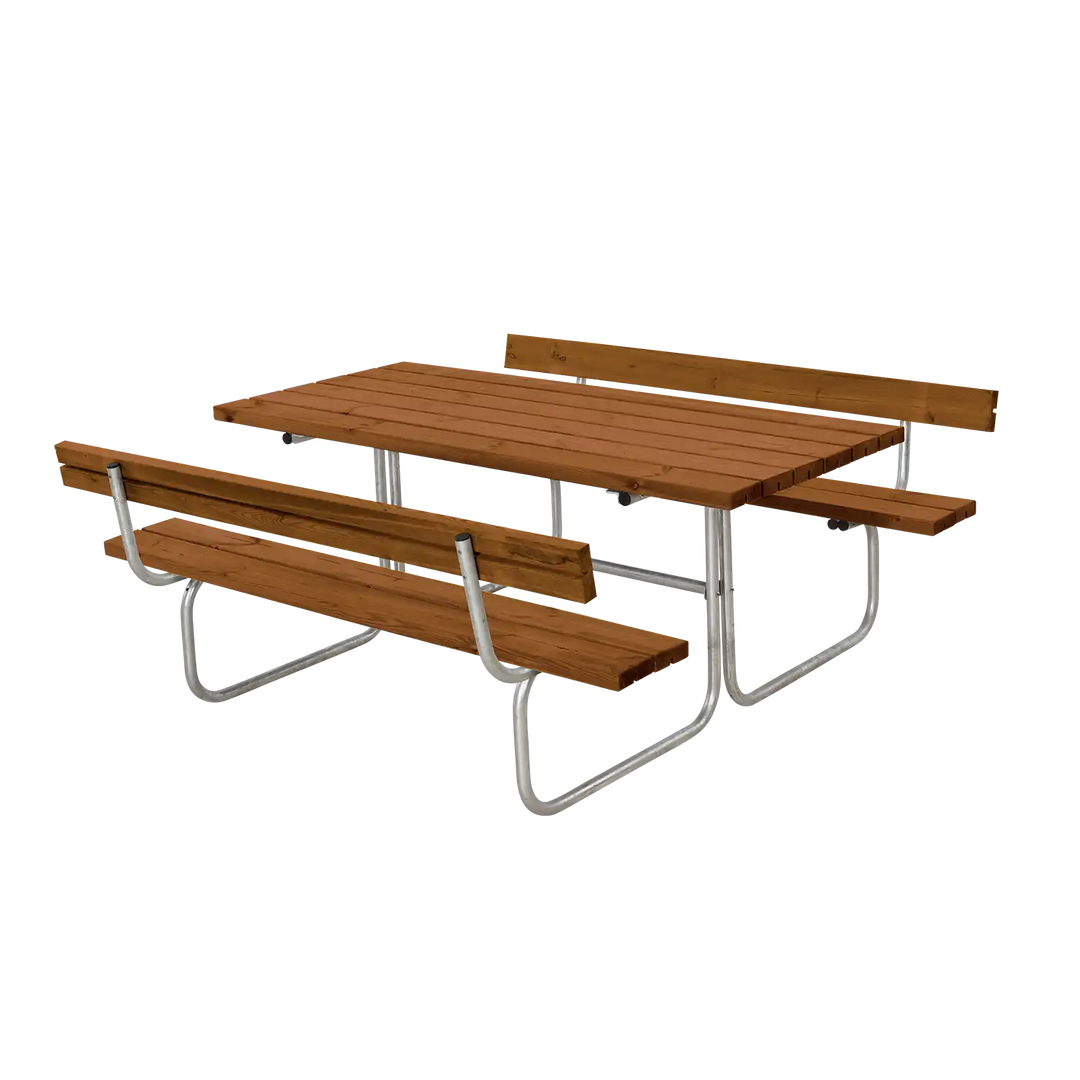 Produktbillede af PLUS CLASSIC BORD/BÆNKESÆT M/2 RYGLÆN TEAK- 177 i premium kvalitet