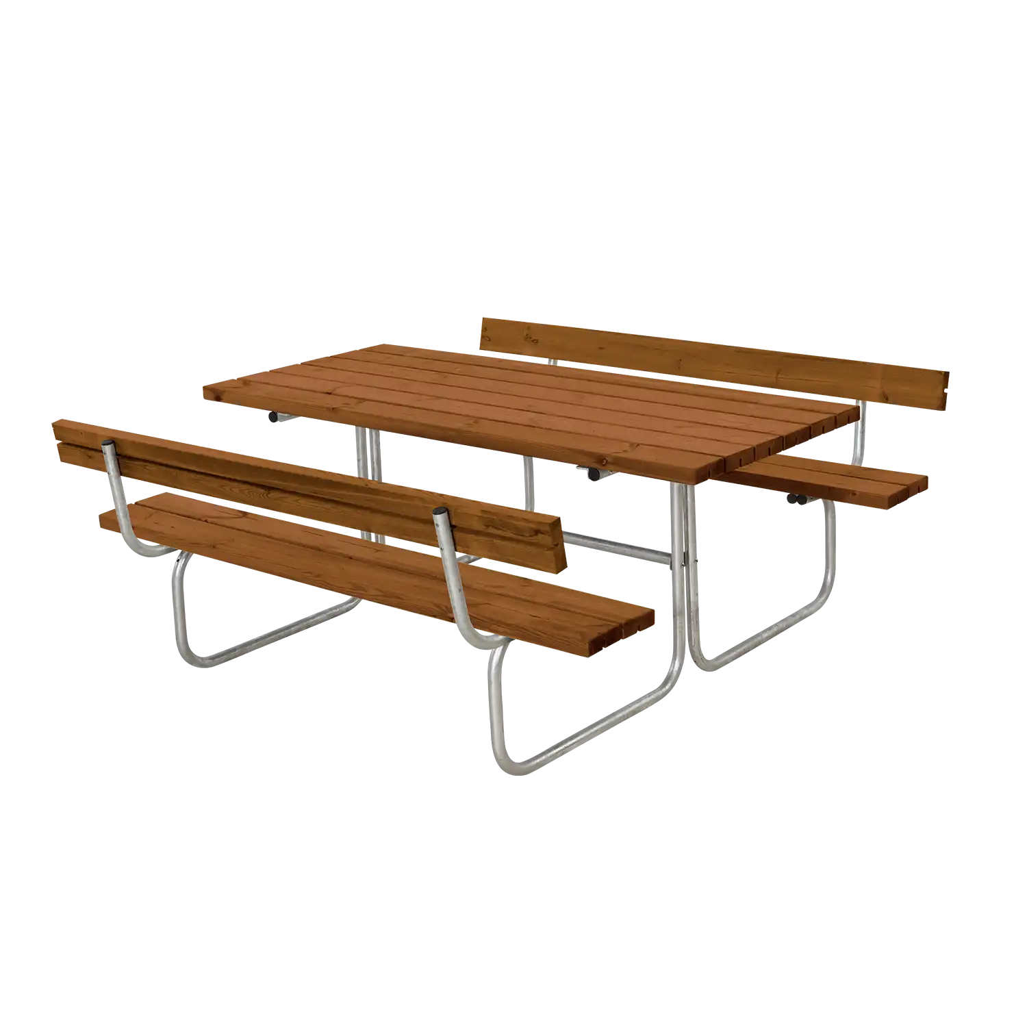 Produktbillede af PLUS CLASSIC BORD/BÆNKESÆT M/2 RYGLÆN TEAK- 177 i premium kvalitet