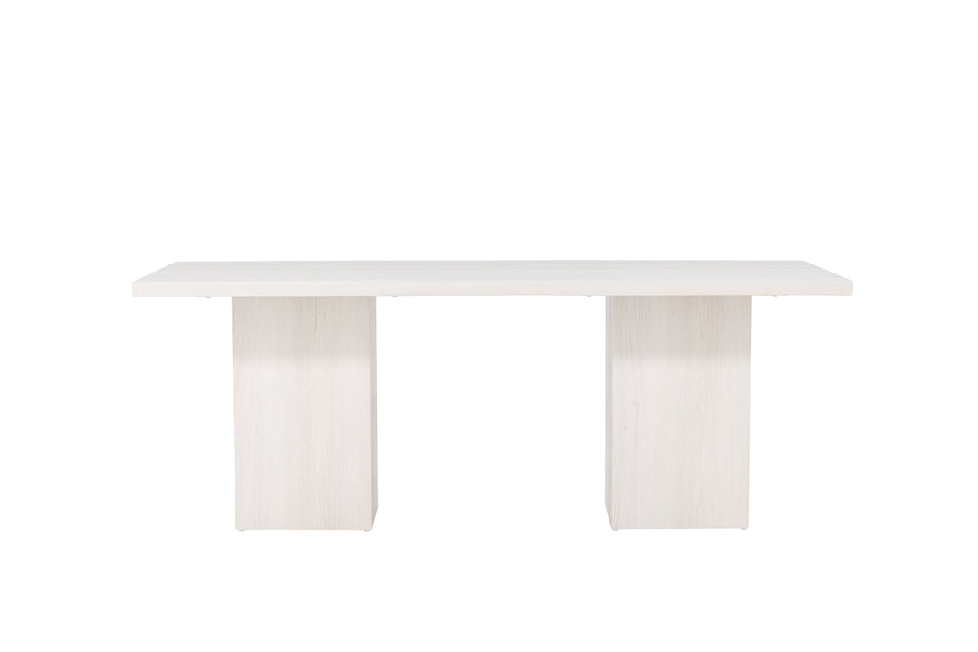 VENTURE DESIGN Olga spisebord rektangulær hvidvasket MDF 200x90