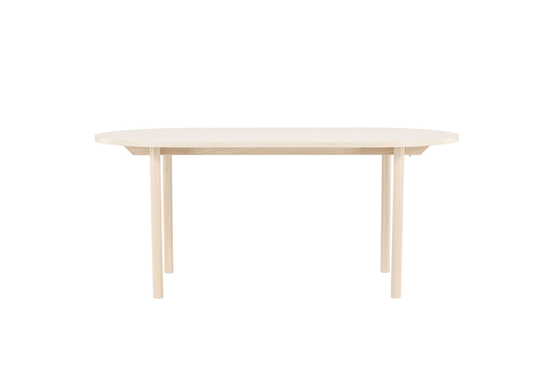 VENTURE DESIGN Andy spisebord oval hvidvasket MDF og stål 90x180