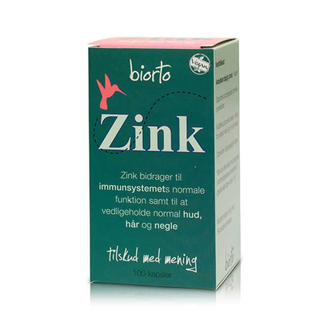 Detaljeret produktbillede af Biorto Zink Immune 90 kap. på tilbud