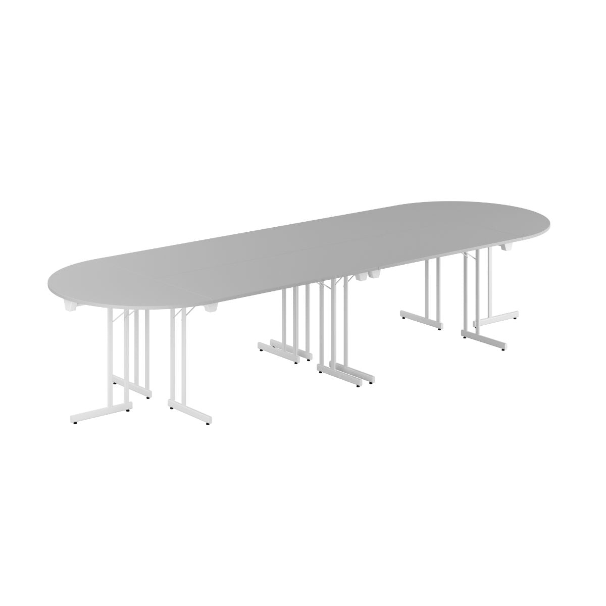 Produktbillede af Konferencebord 360x120cm Sammenklappeligt bord Grå-hvid på tilbud