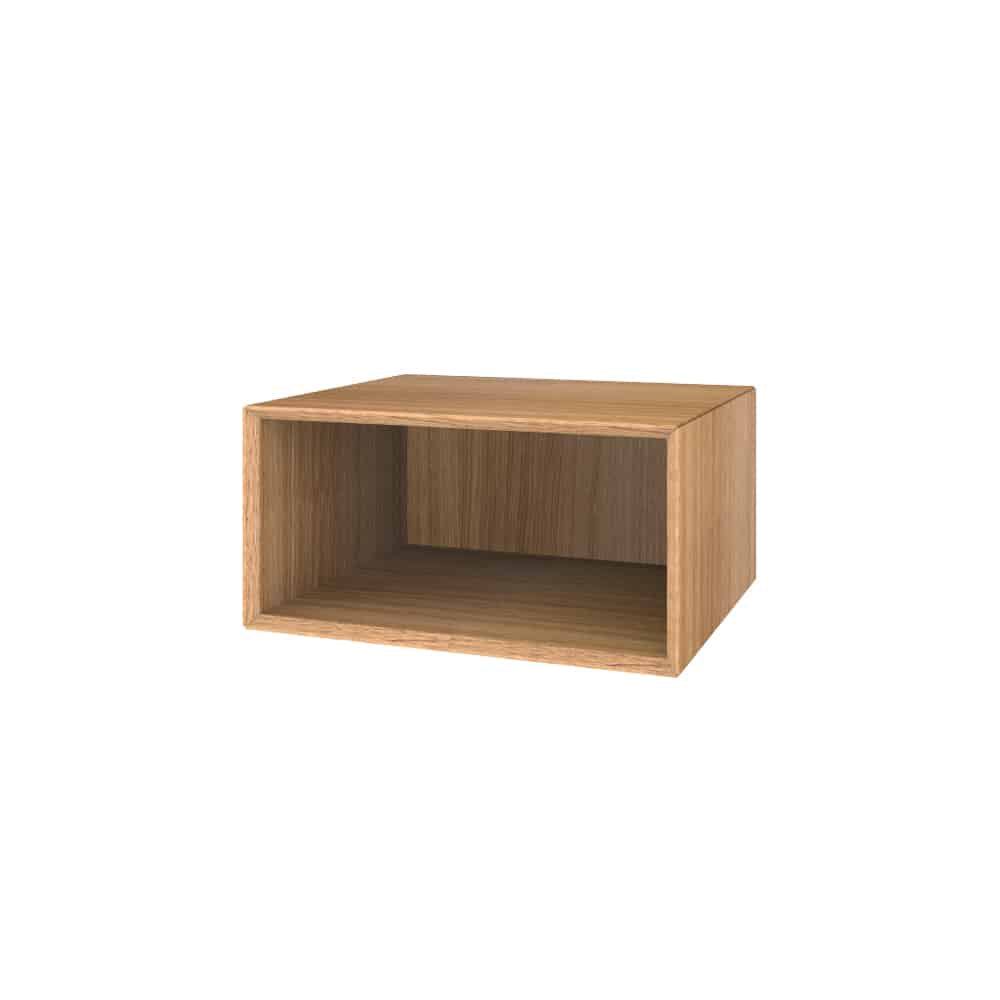 Produktbillede af The Wood Box 1939 Sengebord Hvid Olieret eg finér på tilbud i høj kvalitet