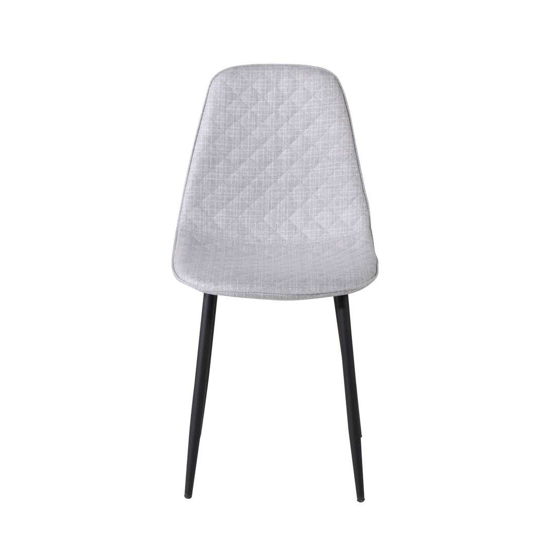 VENTURE DESIGN Polar Diamond spisebordsstol lysegrå polyester og sort metal