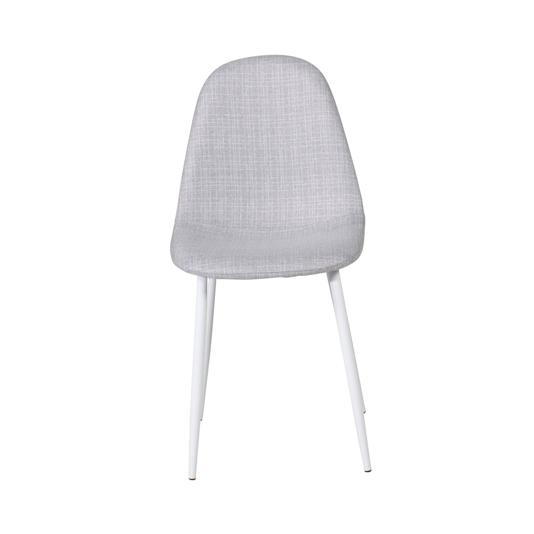VENTURE DESIGN Polar spisebordsstol lysegrå polyester og hvid metal