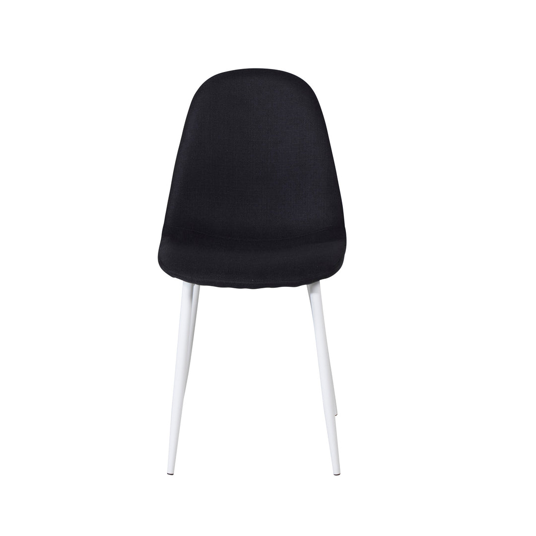 VENTURE DESIGN Polar spisebordsstol sort polyester og hvid metal