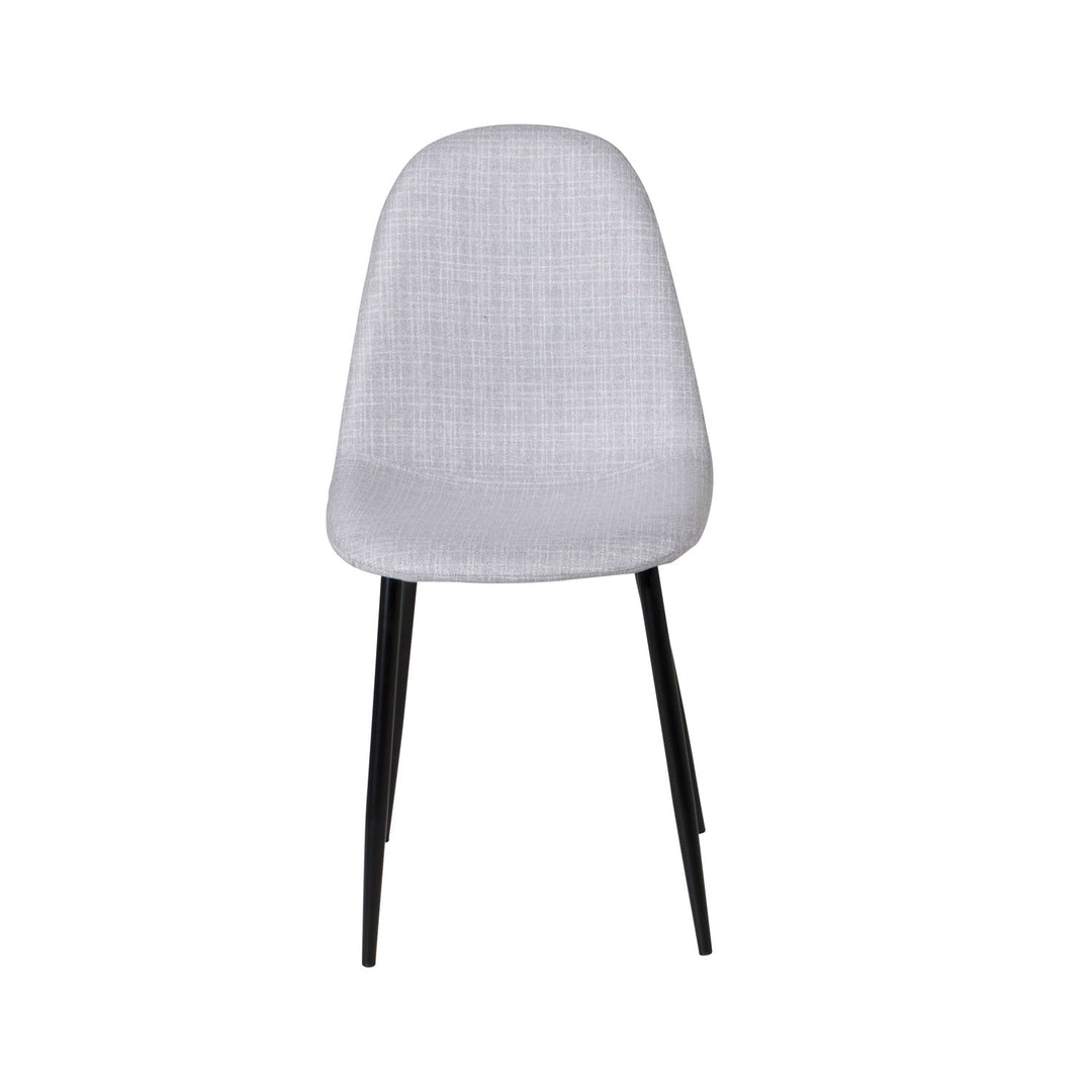 VENTURE DESIGN Polar spisebordsstol lysegrå polyester og sort metal