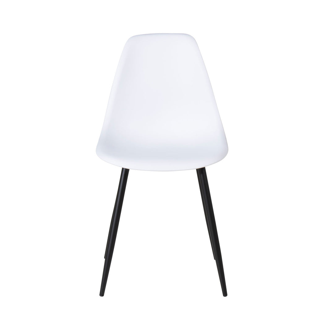 VENTURE DESIGN Polar Plastic spisebordsstol hvid plastik og sort metal