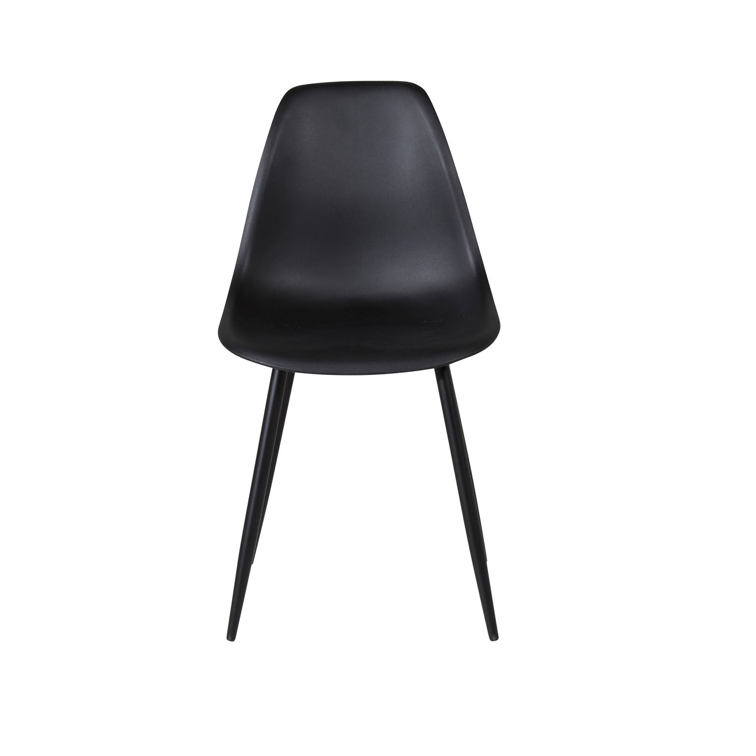 Produktbillede af VENTURE DESIGN Polar Plastic spisebordsstol sort plastik og sort metal i premium kvalitet
