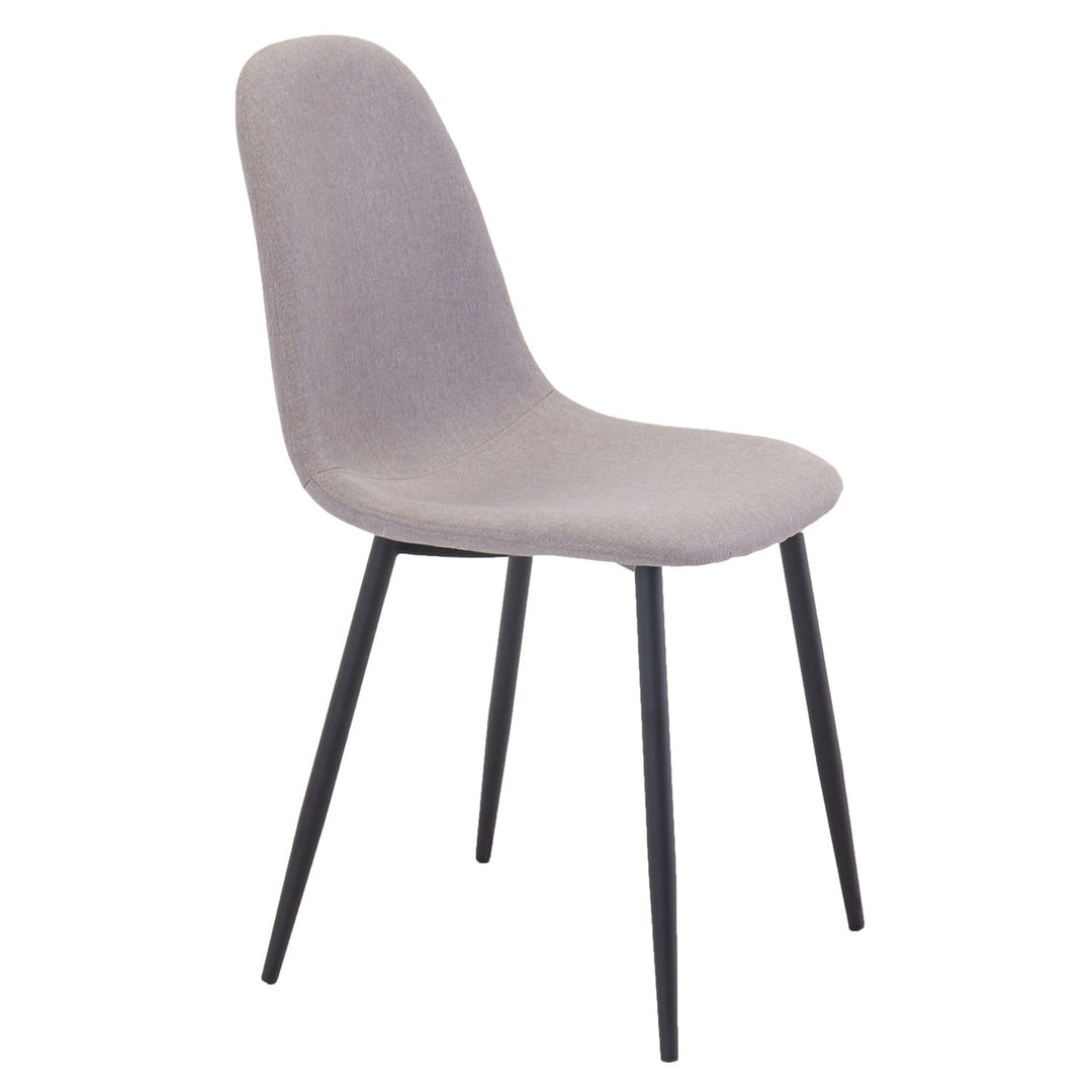 VENTURE DESIGN Polar spisebordsstol grå polyester og sort metal