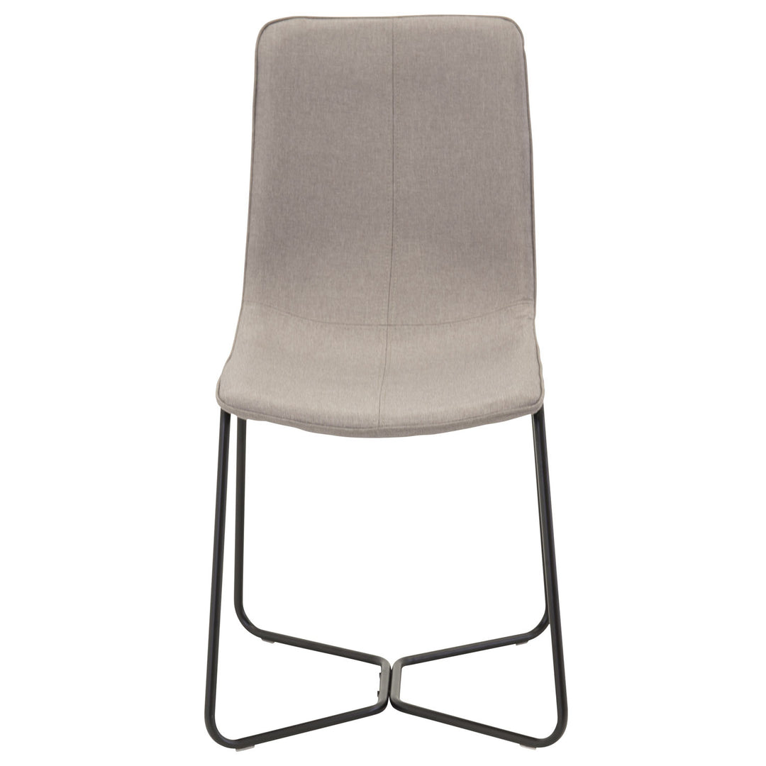 VENTURE DESIGN X-Chair spisebordsstol grå polyester og sort metal