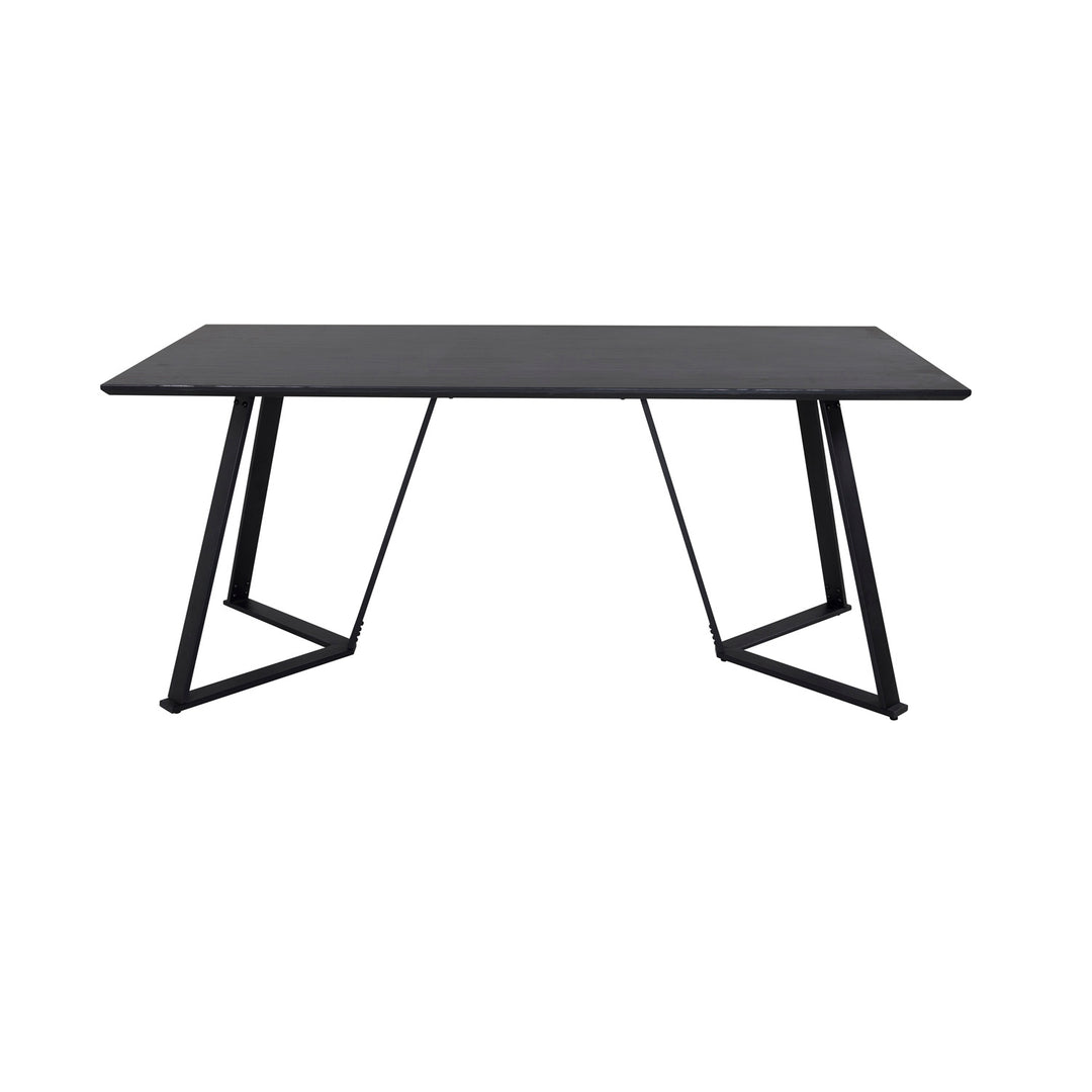 VENTURE DESIGN Marina spisebord sort MDF og sort metal 180x90