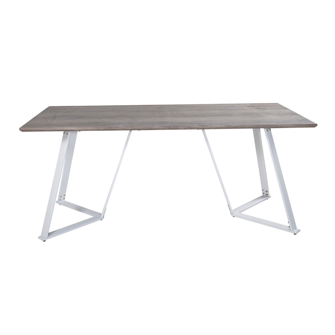 VENTURE DESIGN Marina spisebord grå MDF og hvid metal 180x90