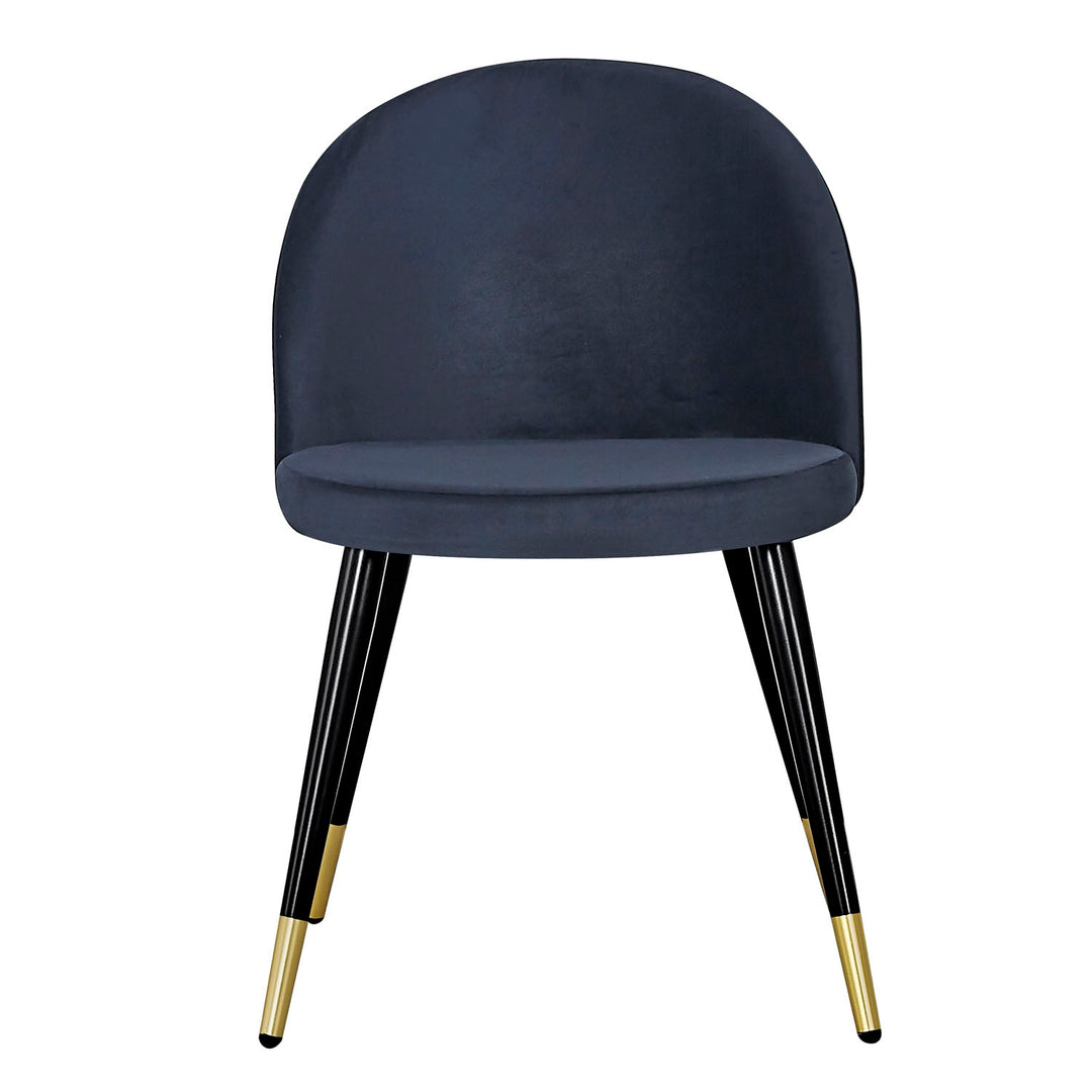 VENTURE DESIGN Velvet spisebordsstol m. armlæn sort velour og sort metal