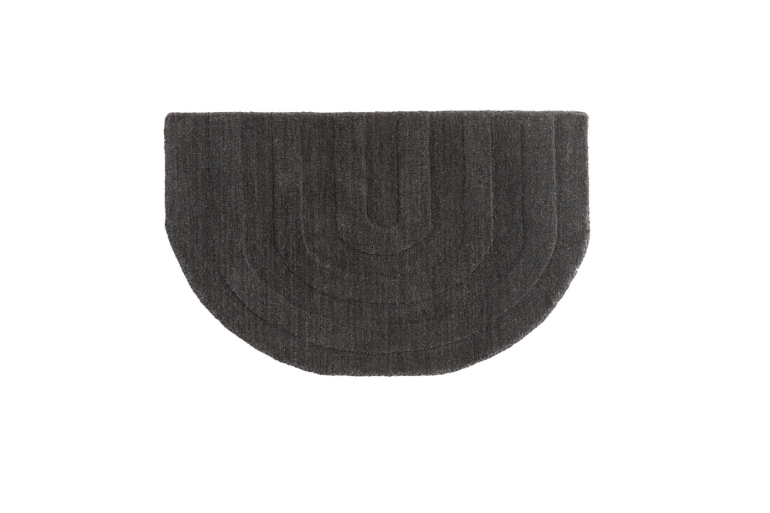 VENTURE DESIGN Nora dørmåtte halvmåne grå uld 50x80