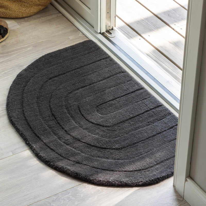 Produktbillede af Olav Dørmåtte i mørkegrå uld 50 x 80 cm. på tilbud i høj kvalitet