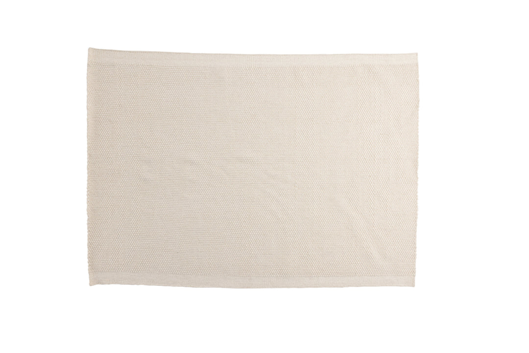 VENTURE DESIGN Vilma gulvtæppe rektangulær offwhite uld og bomuld 230x160