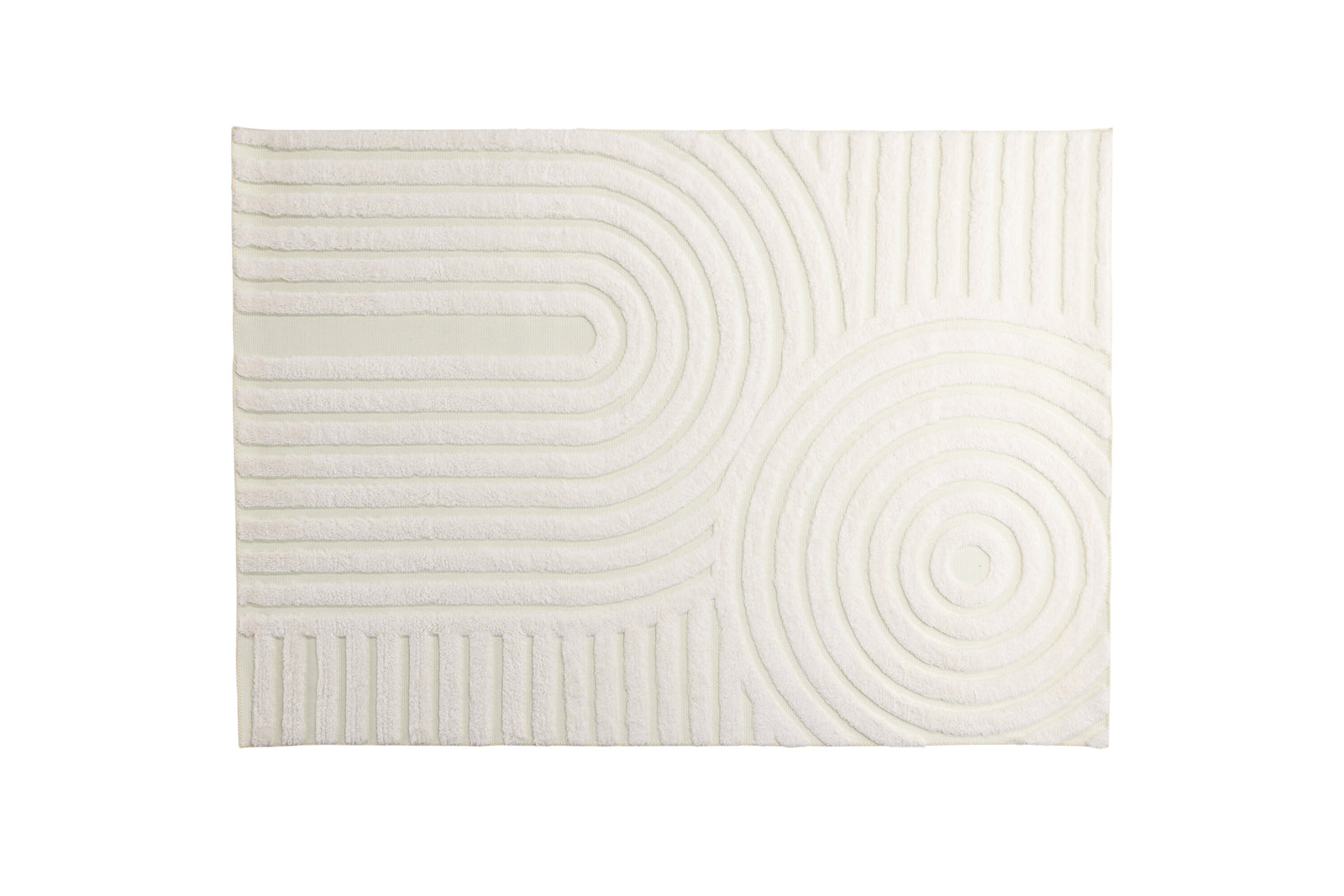 Produktbillede af VENTURE DESIGN Nikita gulvtæppe rektangulær hvid polyester 290x200 i premium kvalitet