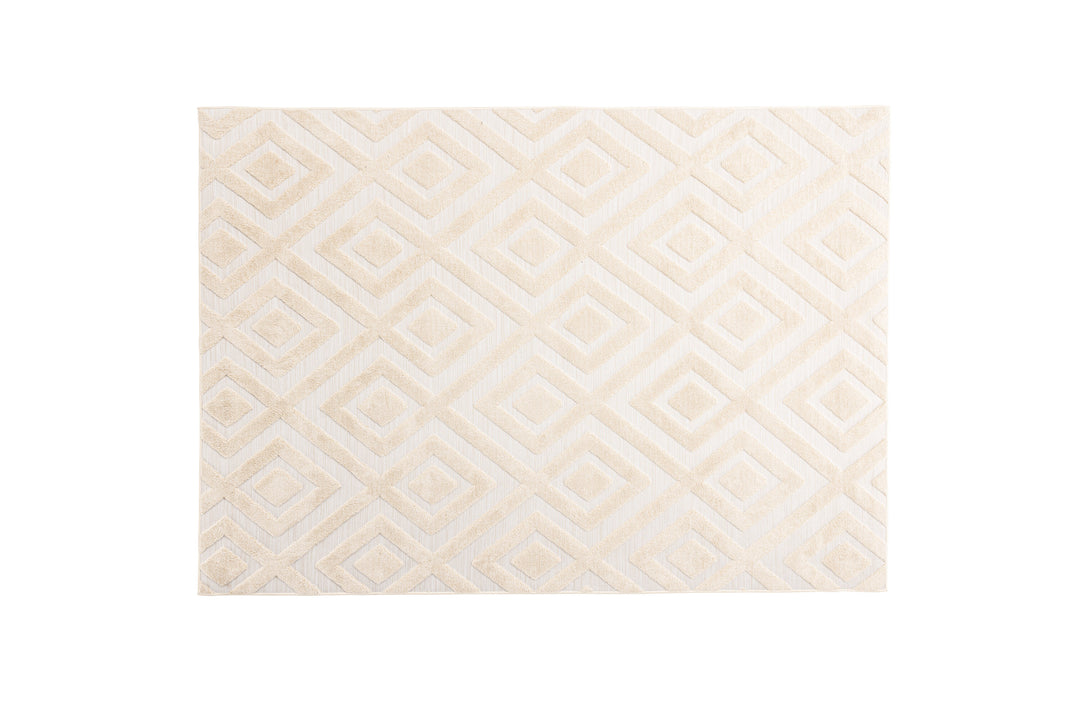 VENTURE DESIGN Pia gulvtæppe rektangulær beige polyester 290x200