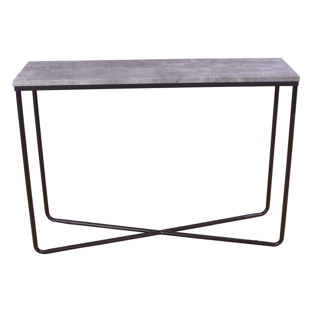 Produktbillede af VENTURE DESIGN Palace sidebord grå cement og sort metal 110x30 i premium kvalitet