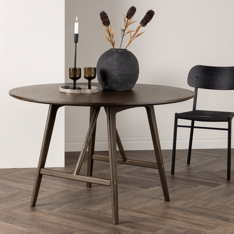Produktbillede af Rubio Rundt spisebord i mørkebrun finish diameter 100 cm. på tilbud i høj kvalitet
