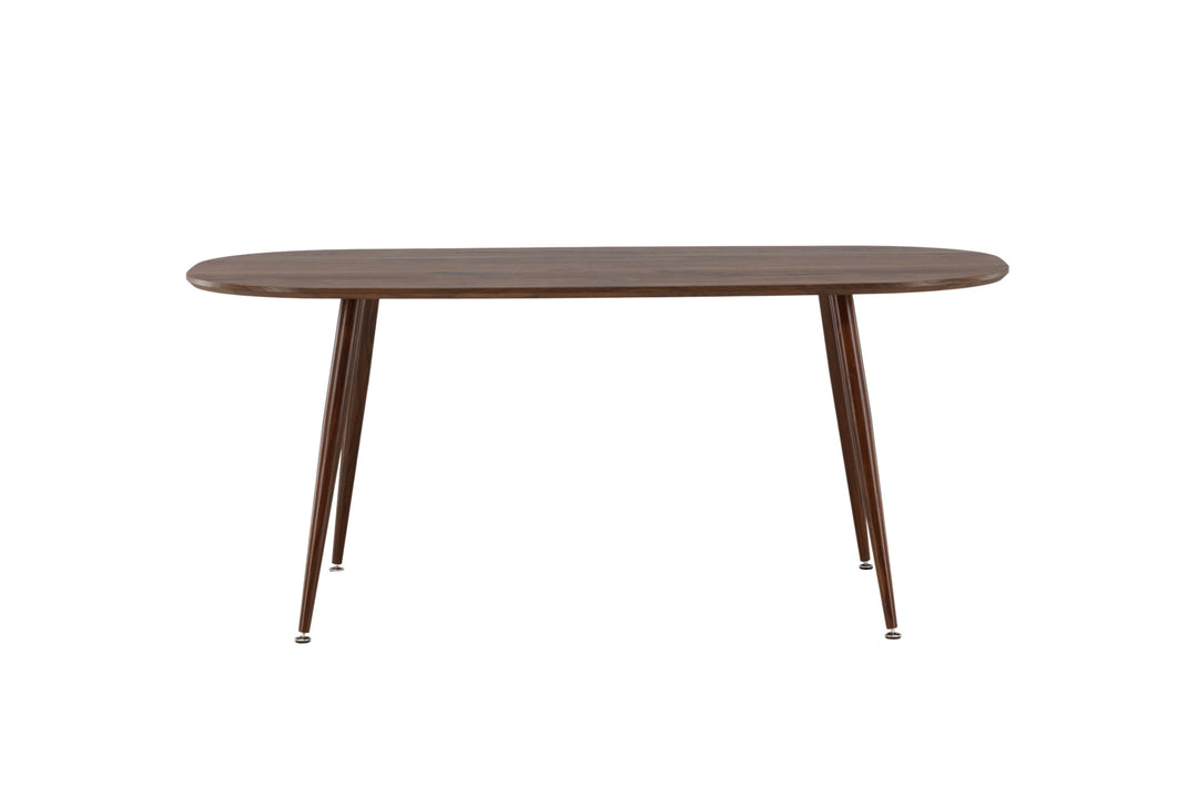 VENTURE DESIGN Sanford spisebord oval mørkebrun MDF og stål 180x90