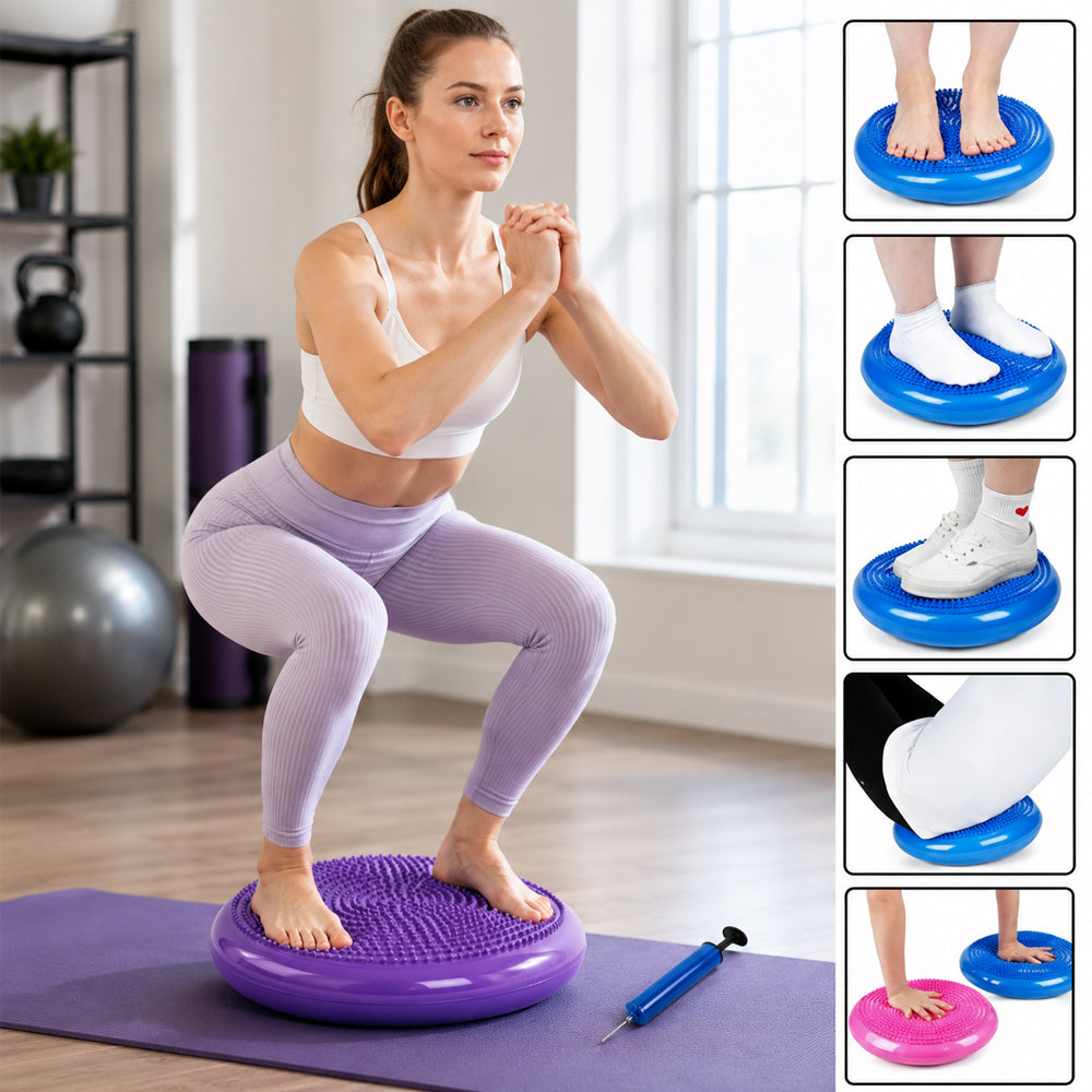 Lilla oppustelig balancepude på 33 cm