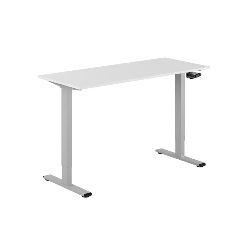 Produktbillede af ECO Hæve/Sænkebord manuelt 140x60cm Hvid-grå på tilbud