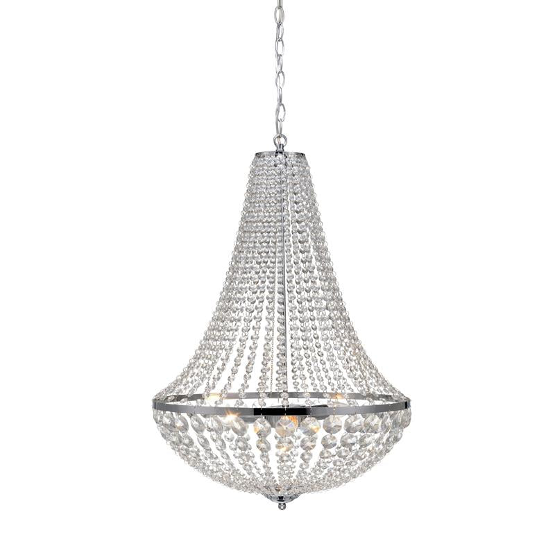 Produktbillede af Lysekrone Ø50/H68cm Krom på tilbud