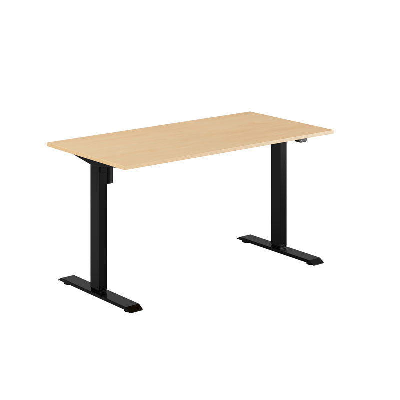 Produktbillede af EASY Hæve/Sænkebord m/1 motor 140x70cm Bøg-sort på tilbud