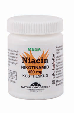 Produktbillede af ND Niacin (nikotinamid) 420 mg 50 tabletter på tilbud
